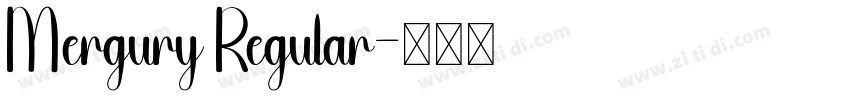 Mergury Regular字体转换